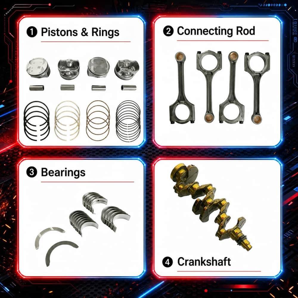 Complete G4NB 1.8L L4 engine overhaul kit for major engine repair