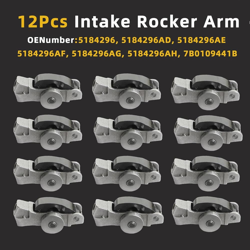24 pieces intake exhaust valve lifters matched with rocker arms for 3.6L Pentastar engine. Compatible with Jeep Wrangler, Dodge Challenger, Chrysler 300, Ram 1500. Fix abnormal valve tick noise, OEM standard quality, 1-Year Warranty, Free Shipping.
