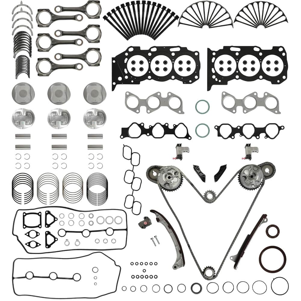 1GR-FE 4.0L Engine Rebuild Kit Timing Chain Head Gasket Piston Conrod Main Bearings Fit Toyota 4Runner Tacoma FJ Cruiser
