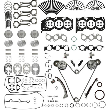 1GR-FE 4.0L Engine Rebuild Kit Timing Chain Head Gasket Piston Conrod Main Bearings Fit Toyota 4Runner Tacoma FJ Cruiser
