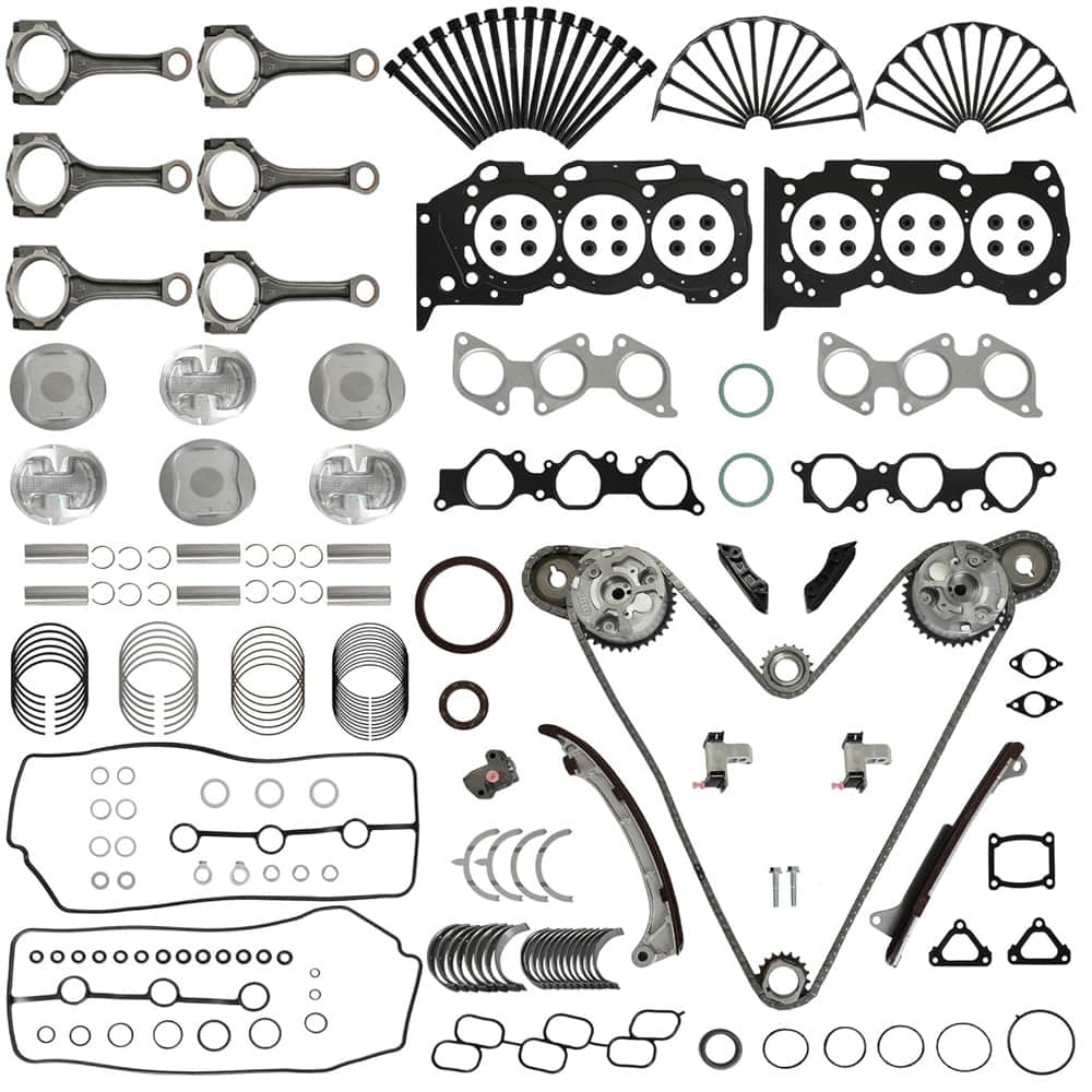 1GRFE engine overhaul rebuild kit with gaskets, timing chain, VVT parts, connecting rods, piston and bearings  for Toyota 4Runner Tacoma Tundra FJ Cruiser DOHC 4.0L 