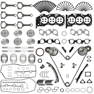 1GRFE engine overhaul rebuild kit with gaskets, timing chain, VVT parts, connecting rods, piston and bearings  for Toyota 4Runner Tacoma Tundra FJ Cruiser DOHC 4.0L 
