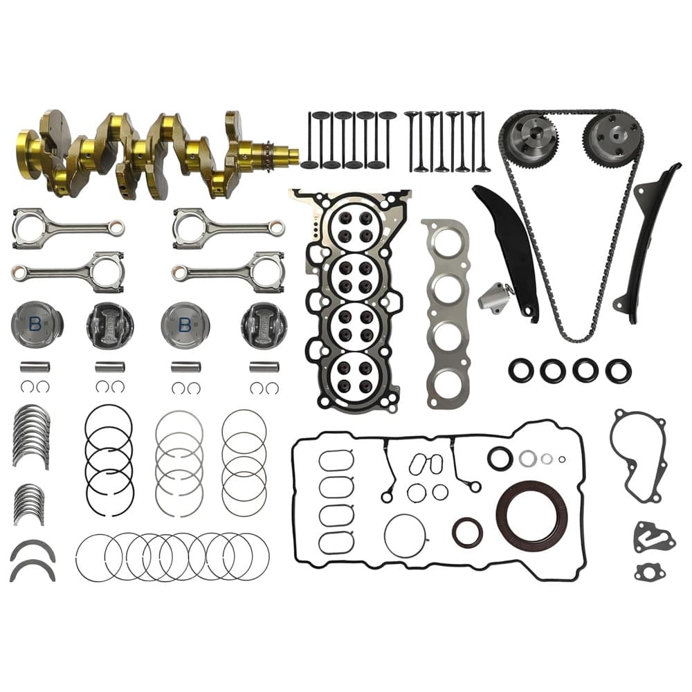 G4NC 2.0L Nu GDI full engine rebuild kit with crankshaft, conrod, piston rings, valves, timing chain & CVVT phaser