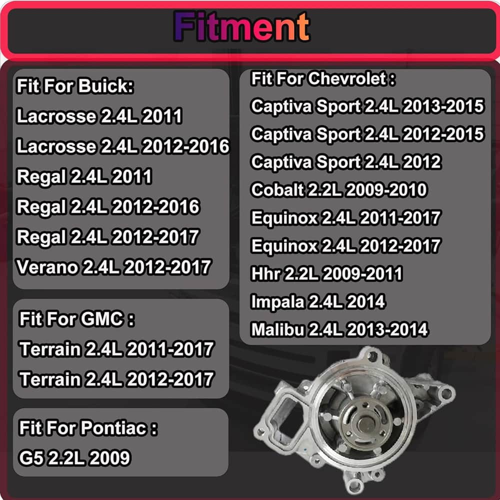 Fit For Buick Regal 2.4L 2384cc 145cid L4 Flex DOHC 2012-2017