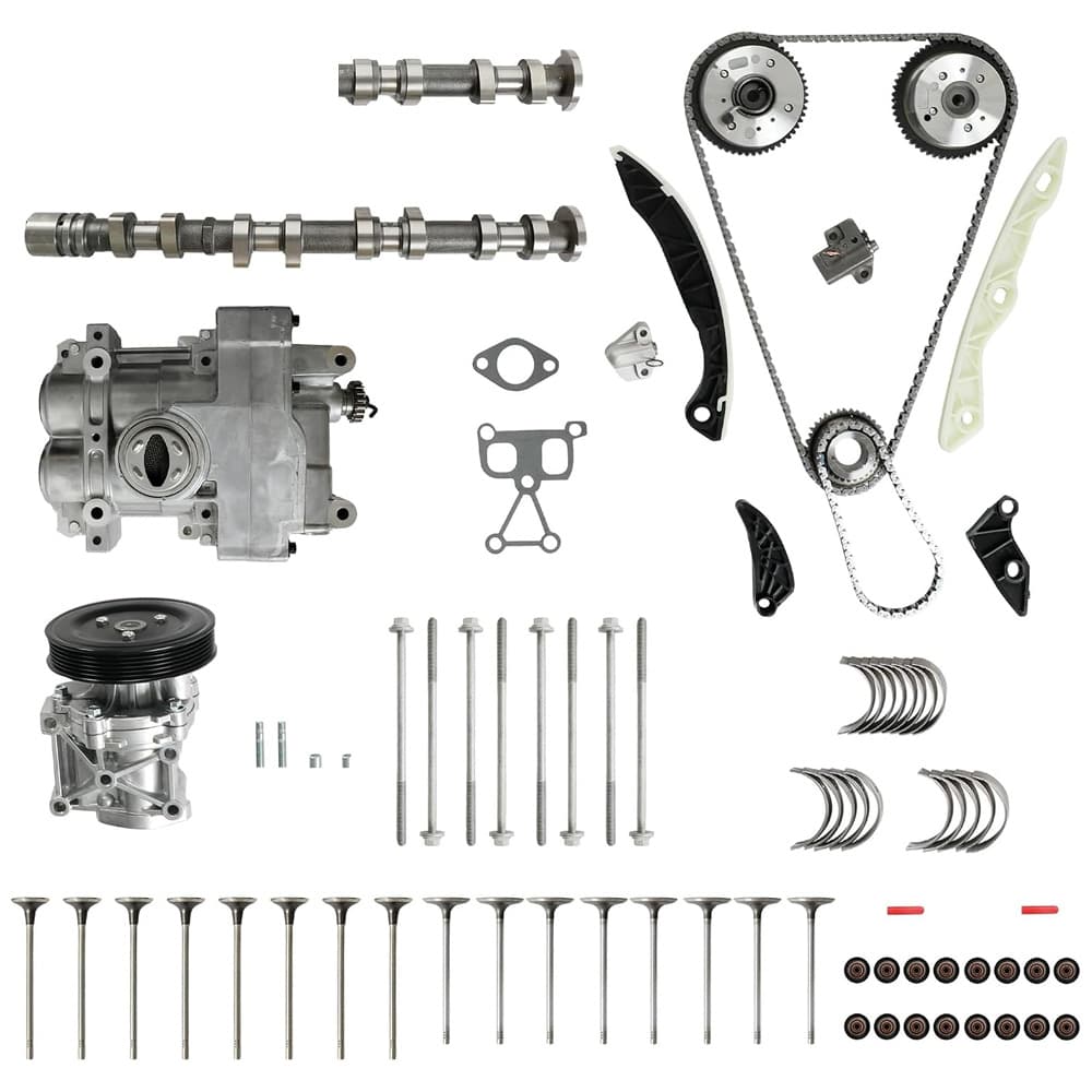2.4L Engine Overhaul Kit Camshaft Valves Timing Chain Oil Water Pump Bearings Fit Jeep Chrysler Dodge 2007-2017
