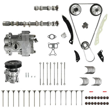 2.4L Engine Overhaul Kit Camshaft Valves Timing Chain Oil Water Pump Bearings Fit Jeep Chrysler Dodge 2007-2017
