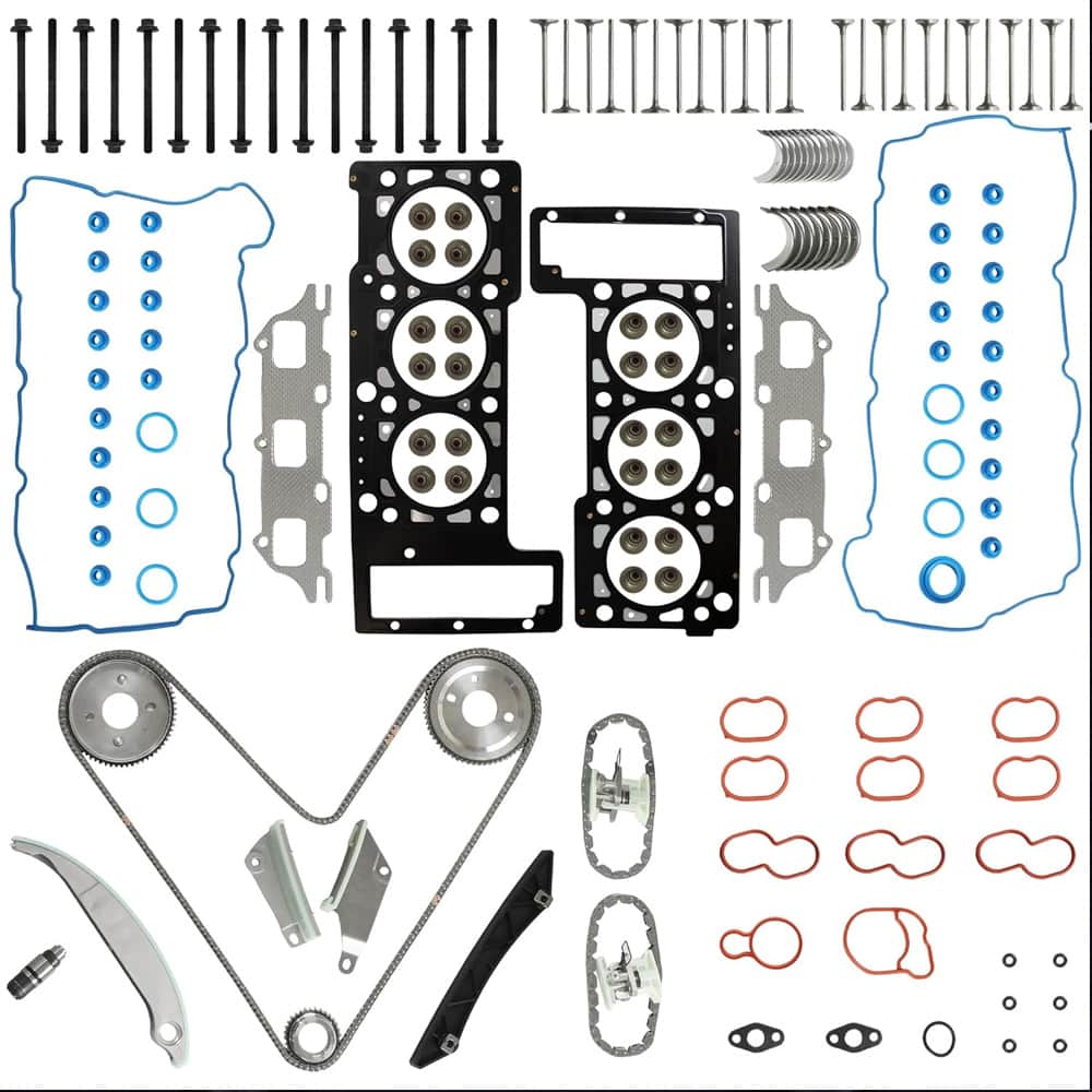 2.7L V6 Full Rebuild Kit Gasket Valves Timing Chain Main & Rod Bearings
