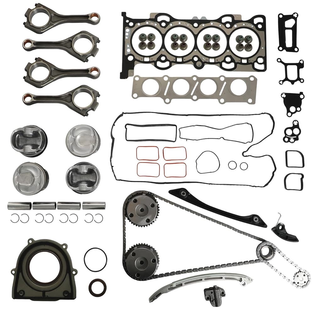 204PT engine rebuild kit including timing chain, VVT gears, connecting rods and pistons for Land Rover