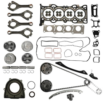 204PT engine rebuild kit including timing chain, VVT gears, connecting rods and pistons for Land Rover