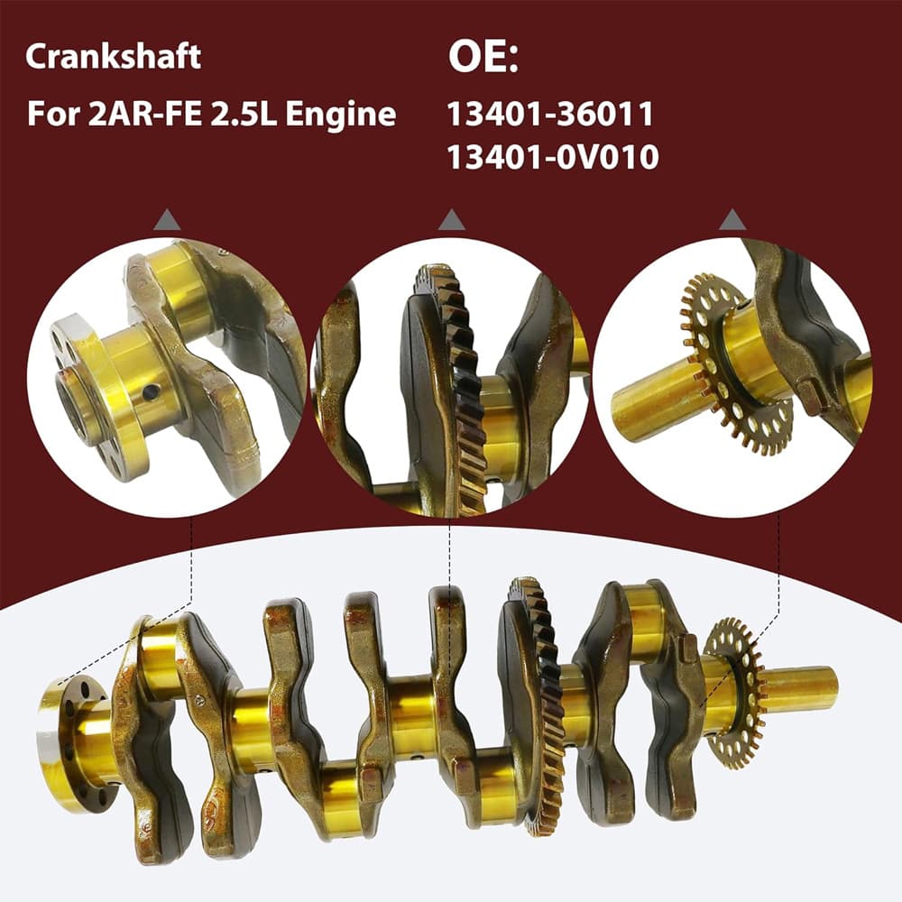 2AR-FE 2.5L engine crankshaft for Toyota Camry RAV4 Venza Scion tC 2009-2018 2AR-FE motor replacement
