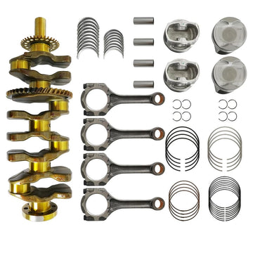 Complete 2AR-FE 2.5L engine overhaul kit includes crankshaft, pistons, connecting rods, main & conrod bearings for Toyota Camry RAV4 Highlander 2009-2018
