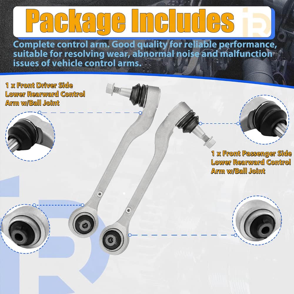 2pc Front Lower Rearward Control Arm Kit for Chevrolet Camaro 2016-2020 – Left & Right Side Arms with Pre-Installed Ball Joints, OE# K623584 & K623585