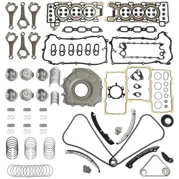 AJ126 3.0L V6 Engine Overhaul Repair Kit with Timing Chain and Gasket Set
