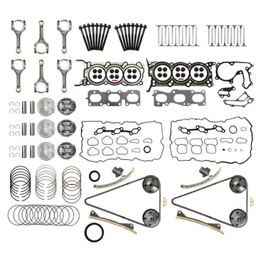 3.3L G6DH Engine Rebuild Kit Gasket Timing Chain VVT Piston Conrod Set
