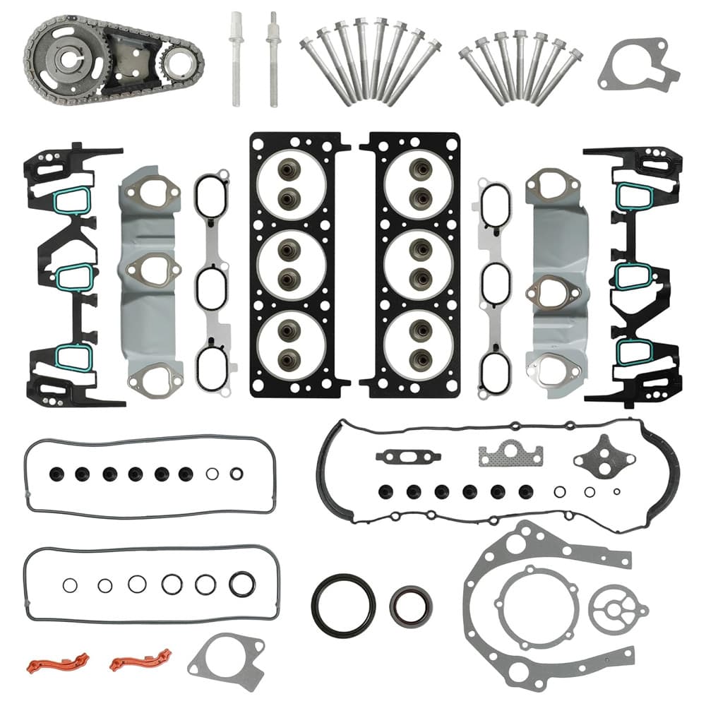 3.4L Head Gasket Set Timing Chain Kit Head Bolts Crankshaft Seal Kit
