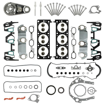 3.4L Head Gasket Set Timing Chain Kit Head Bolts Crankshaft Seal Kit
