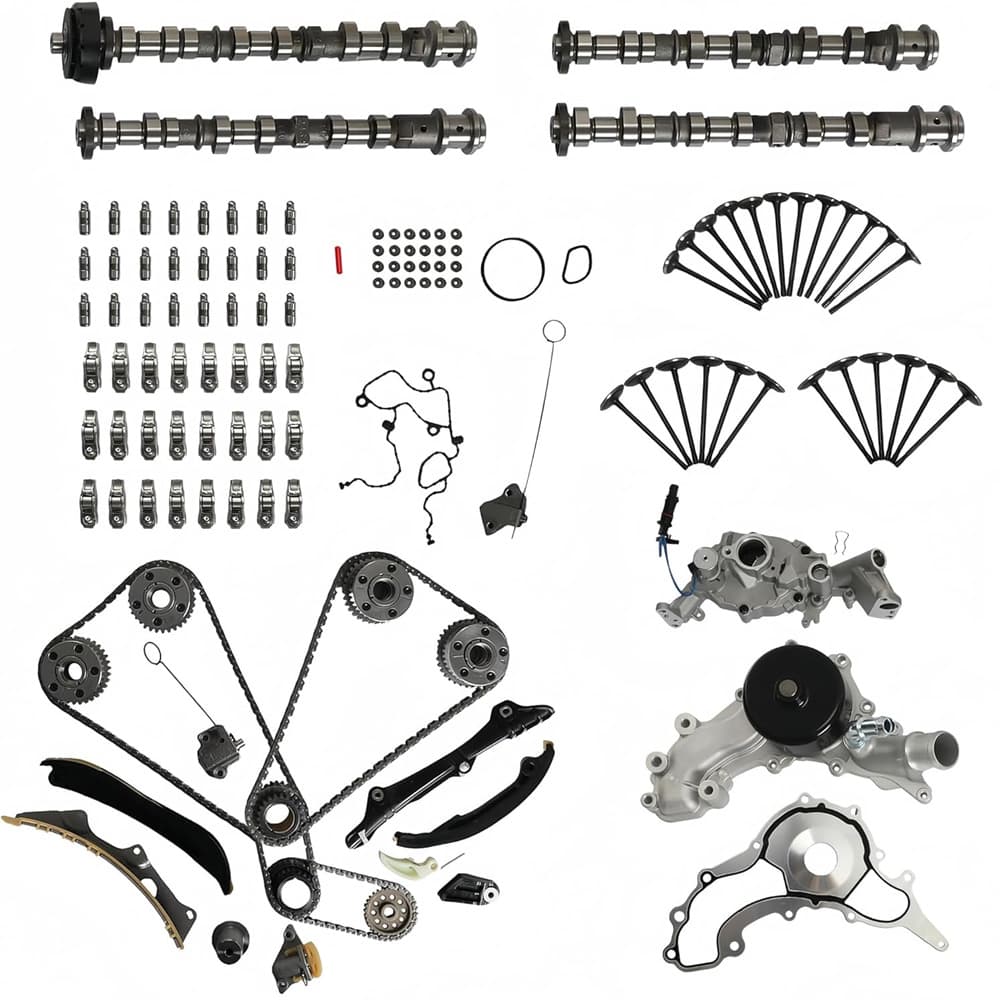 3.6L engine camshaft valves lifters rocker arm timing chain water oil pump assembly