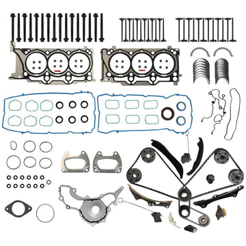 3.6L V6 Engine Rebuild Kit Timing Chain Head Gasket Bearing Valve Fit Jeep Chrysler Dodge Ram
