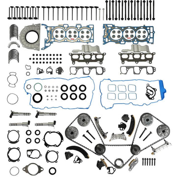 3.6L V6 Engine Rebuild Kit Timing Chain Head Gasket Bolt Valve Bearing Overhaul Set
