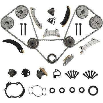 3.6L Timing Chain Kit VVT Sprocket Gaskets Fit Chevy Equinox Malibu Traverse GMC Acadia Buick Enclave
