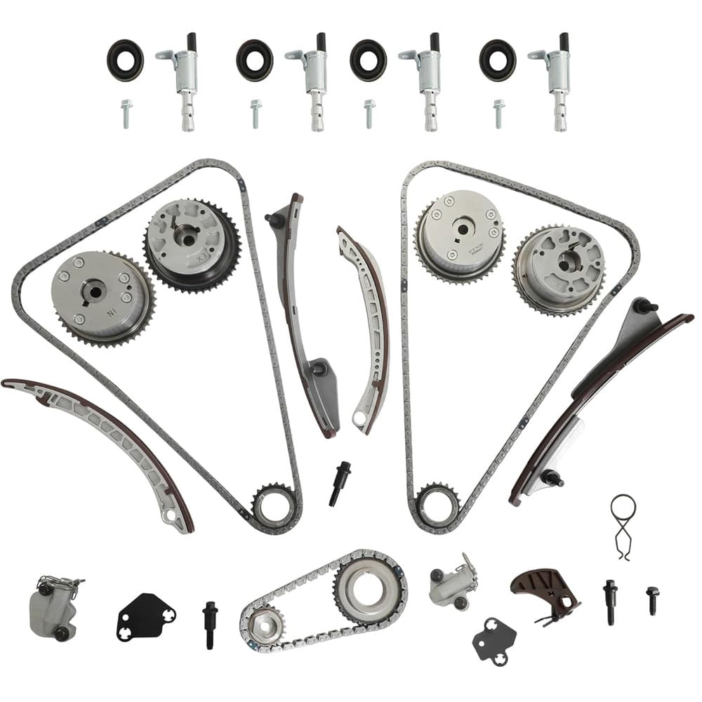 Complete 3.6L Timing Chain Kit VVT Sprocket & Solenoid Replacement
