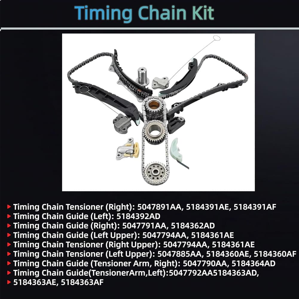 For Dodge Charger Challenger Chrysler 300 200 Jeep Grand Cherokee Ram 1500 Timing Chain Kit