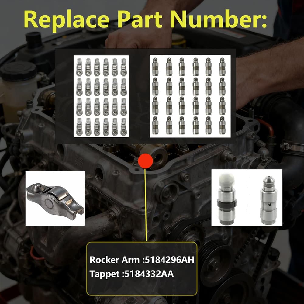 For Dodge Charger Challenger Chrysler 300 200 Jeep Grand Cherokee Ram 1500 Valve Lifter Rocker Arm
