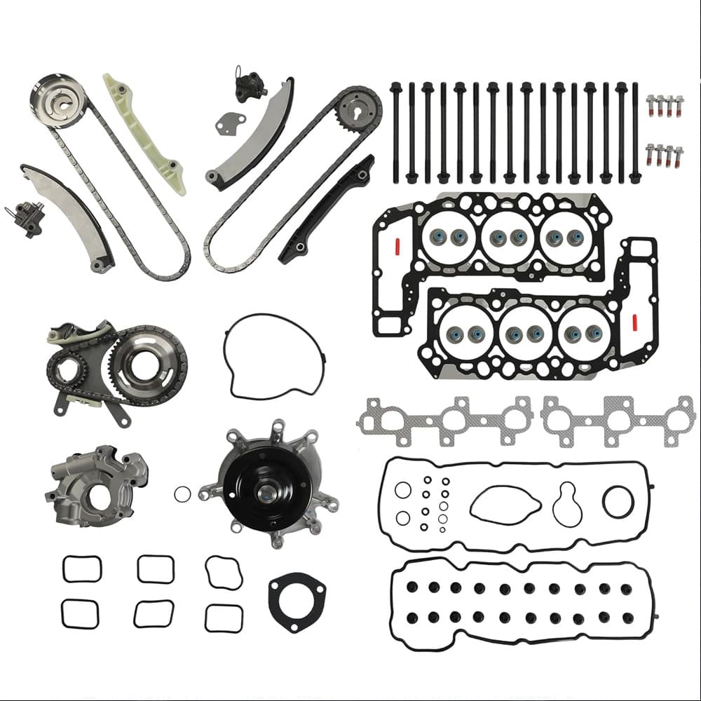 3.7L Engine Head Gasket Timing Chain Oil Pump Water Pump Overhaul Kit
