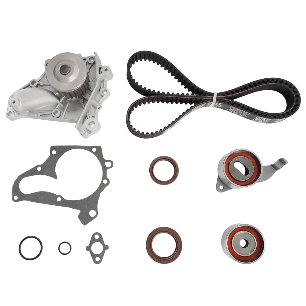Complete timing belt kit with water pump for Toyota 2.0L 3S-FE and 2.2L 5S-FE engines, compatible with 1987-2001 Camry and RAV4 models for reliable timing system replacement.