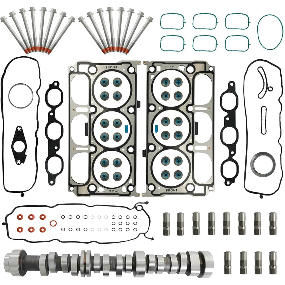 4.3L Non AFM DOD Camshaft Lifters Kit With Head Gasket Set Fit Chevy Silverado GMC Sierra 1500 2014-2021 V6
