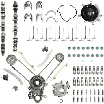 4.7L V8 Camshaft Rocker Lifter Timing Oil Water Pump Bearings Valves Kit Fit Jeep Dodge 1999-2007
