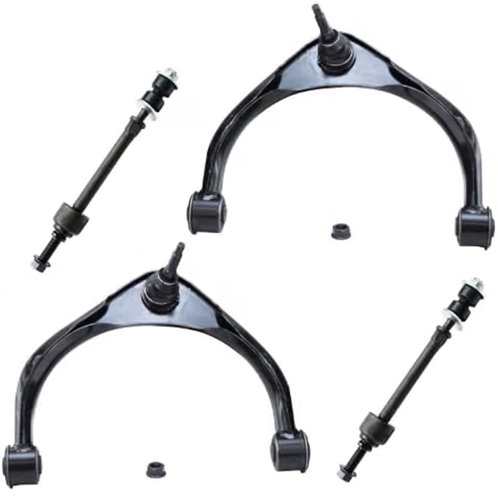 Front Upper Control Arm Kit for Dodge Ram 1500 2009-2012 – 4pc Suspension Set with Ball Joints & Sway Bar Links, Driver & Passenger Side