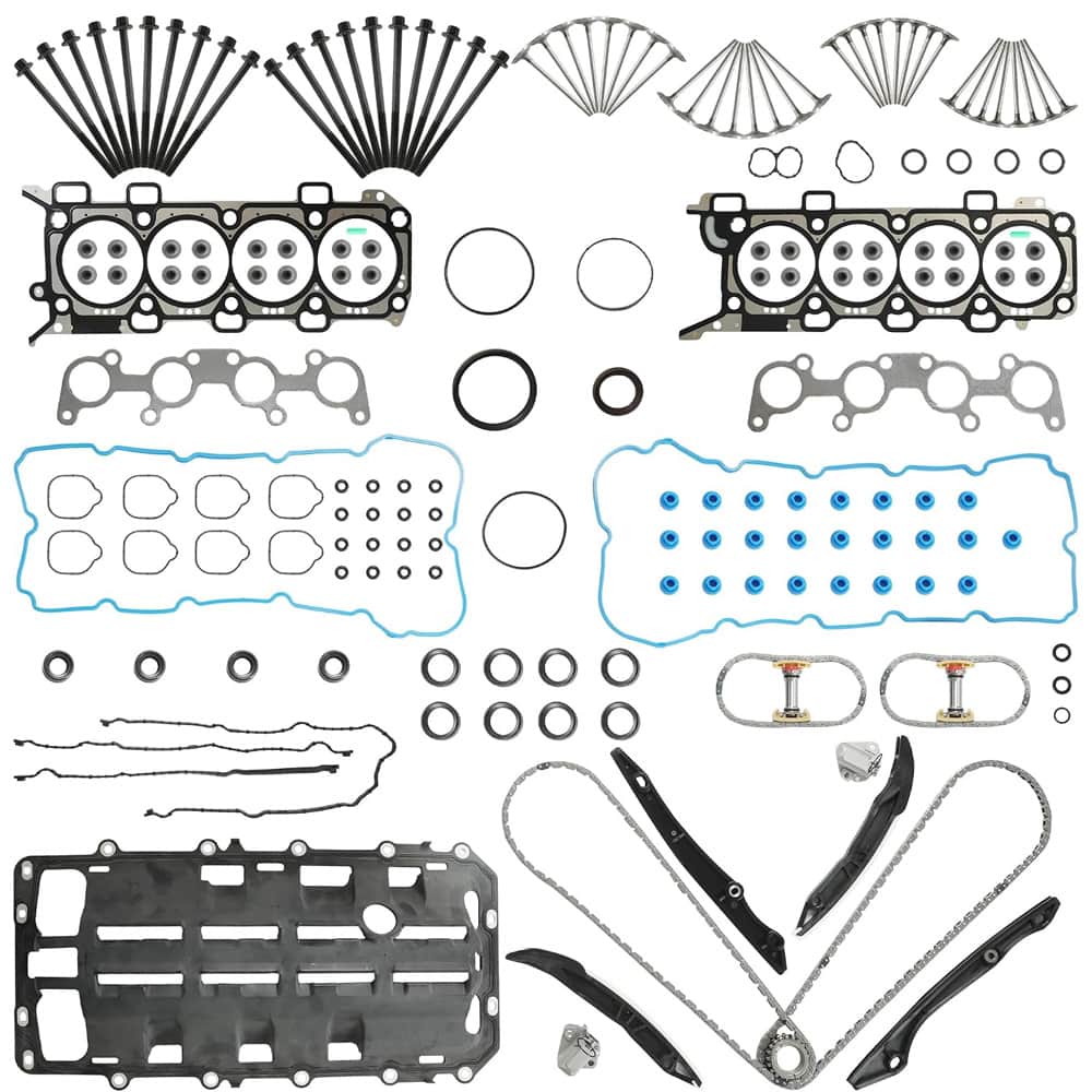 Ford 5.0L V8 Timing Chain Kit with Full Gasket Set and 12mm Bolts for 2011-2012 Models