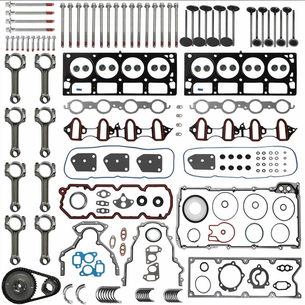 5.3L LS Engine Gasket Timing Chain Connecting Rod Bearing Rebuild Kit
