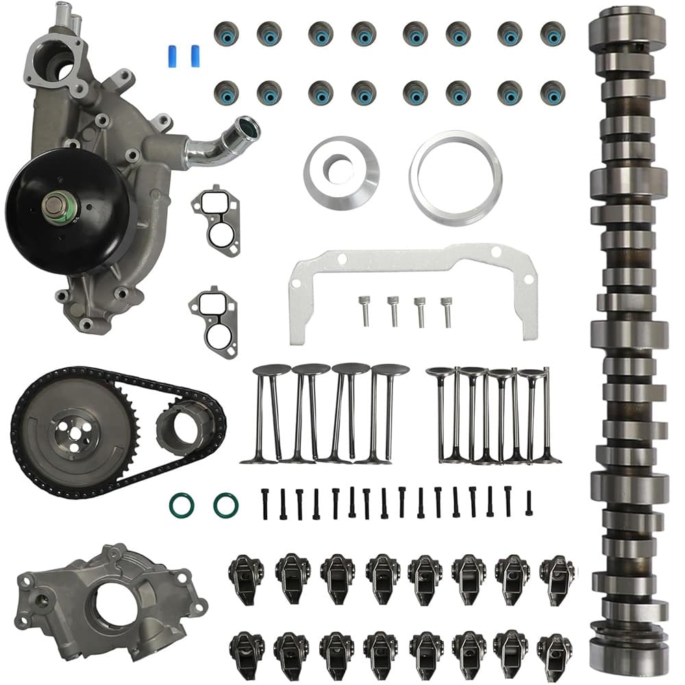 5.3L LS Rocker Arm Camshaft Timing Chain Water Oil Pump Complete Rebuild Kit For GM V8
