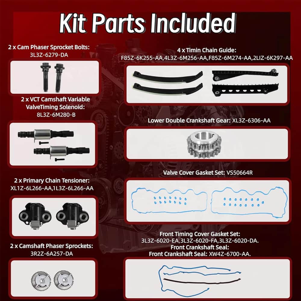 Ford 5.4 Triton 3V Timing Rebuild Kit Water Pump Oil Pump VVT Cam Phasers
