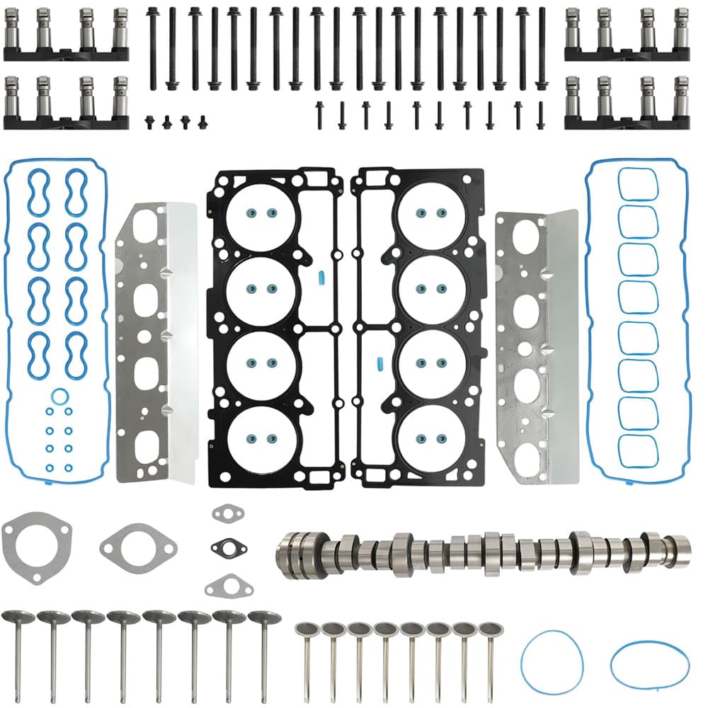 Complete 5.7L Hemi EZH Non-MDS Engine Rebuild Kit: Camshaft, Lifters, Head Gasket, Bolts & Valves
