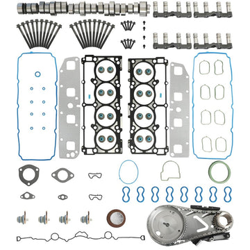 Complete 5.7L Hemi MDS Engine Rebuild Kit: Camshaft, Lifters, Timing Chain, Head Gaskets & Bolts
