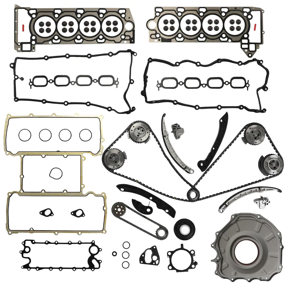 AJ133 508PS 5.0L V8 Timing Chain Kit with Full Gasket Set and VVT Components for Land Rover 2014-2020