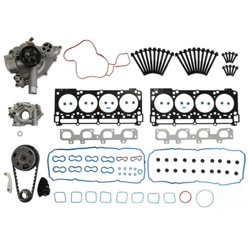 6.4L Hemi V8 Rebuild Kit Head Gasket Timing Chain VVT Fit Dodge Challenger Jeep GC Ram 2500 3500 11-18
