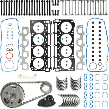 6.4L V8 engine head gasket set, timing chain kit, valve bearing kit and head bolts replacement parts
