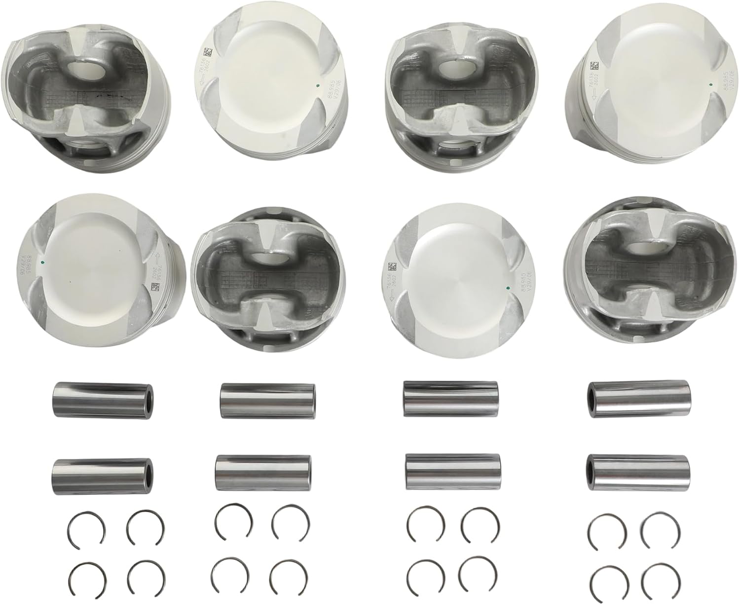 GPQ N63B44 Pistons Kit Head Gasket Set w/ Bearings For BMW 550i 650i 750Li X5 X6 B7 4.4T V8 12-18