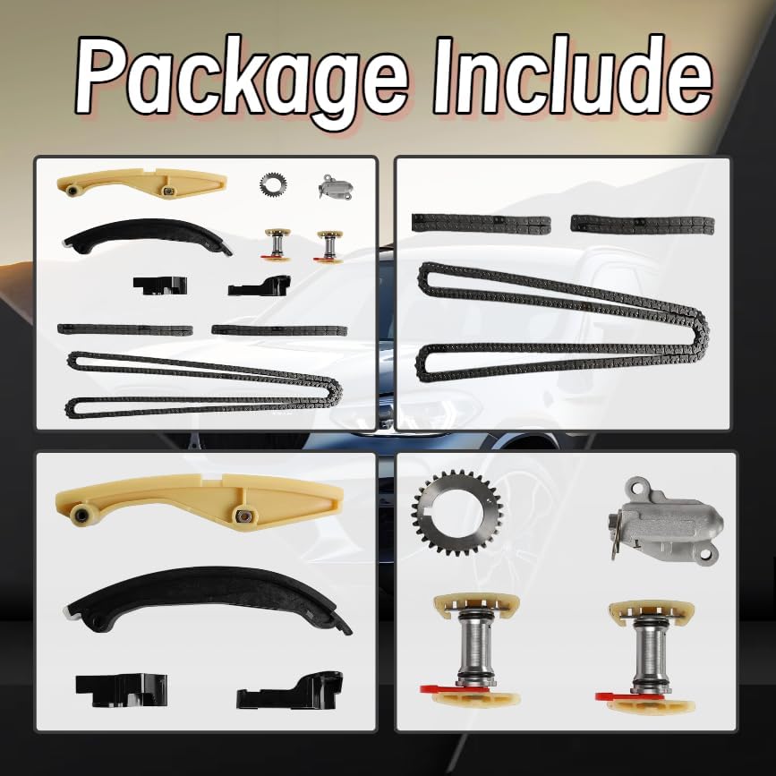 GPQ Timing Chain Kit For Ford F150 Explorer Flex Taurus Edge Lincoln MKS MKX MKZ 3.5L 3.7L V6 11-19