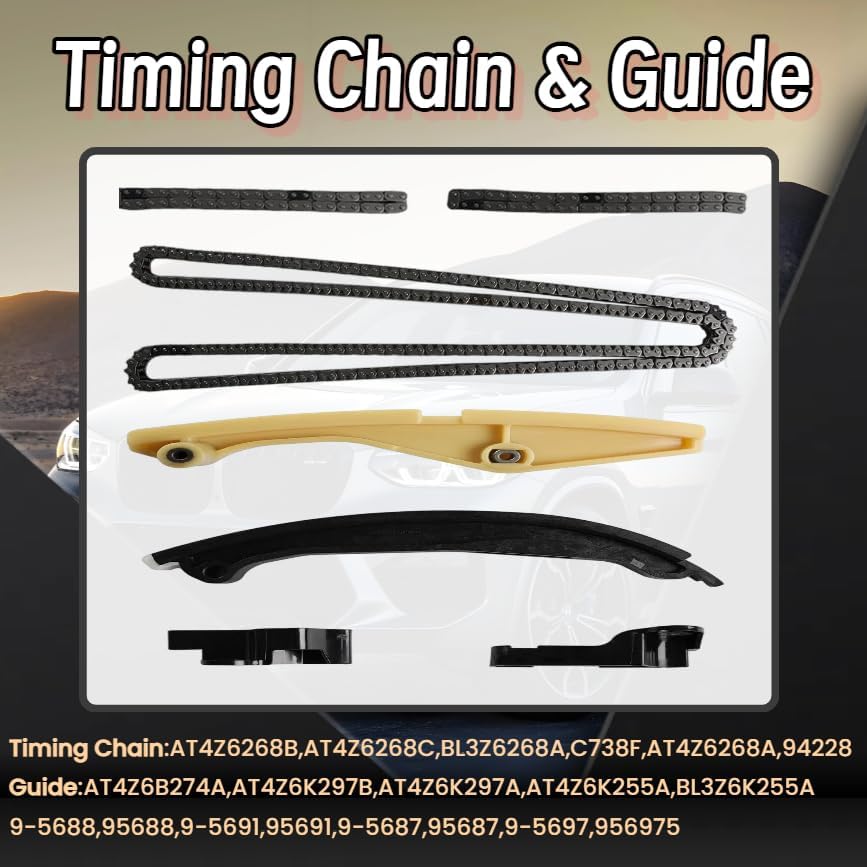 GPQ Timing Chain Kit For Ford F150 Explorer Flex Taurus Edge Lincoln MKS MKX MKZ 3.5L 3.7L V6 11-19