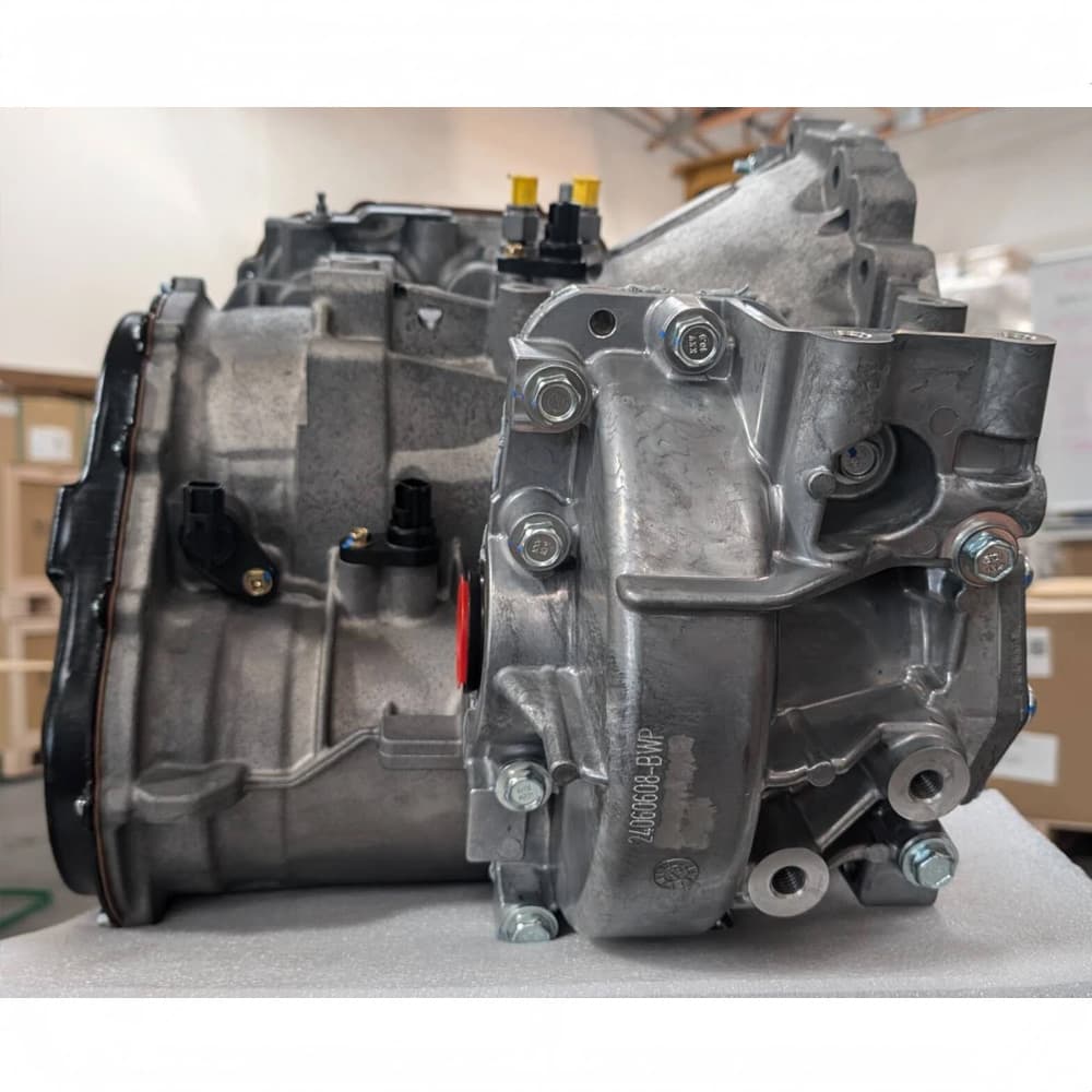 6-speed FWD automatic transaxle assembly with bell housing and connector positions, ready to install on 3.6L Chrysler Dodge vehicles