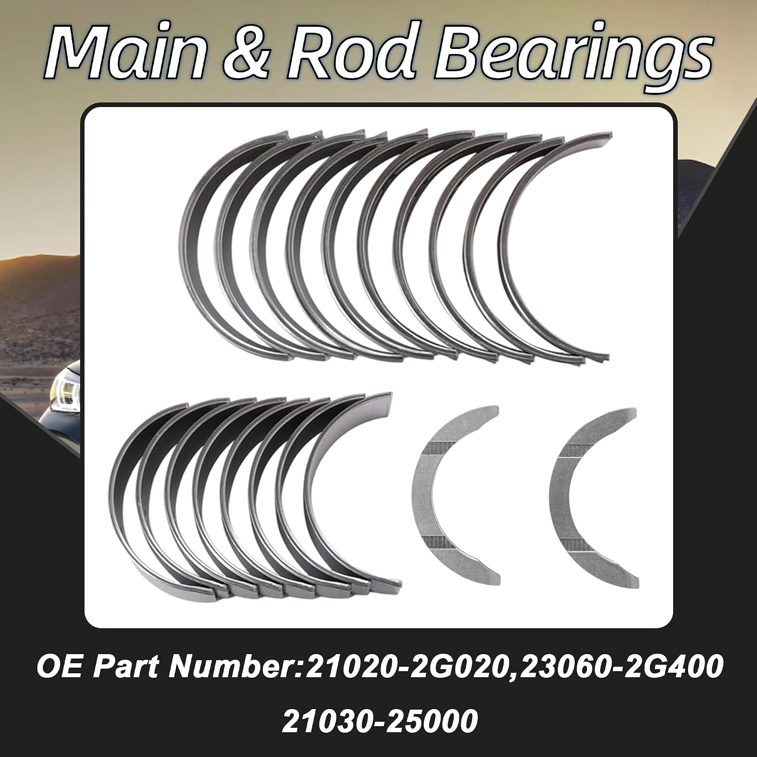 GPQ G4KJ 2.4L Pistons Kit Head Gasket Set w/ Bearings Bolts For Hyundai Kia 11-19
