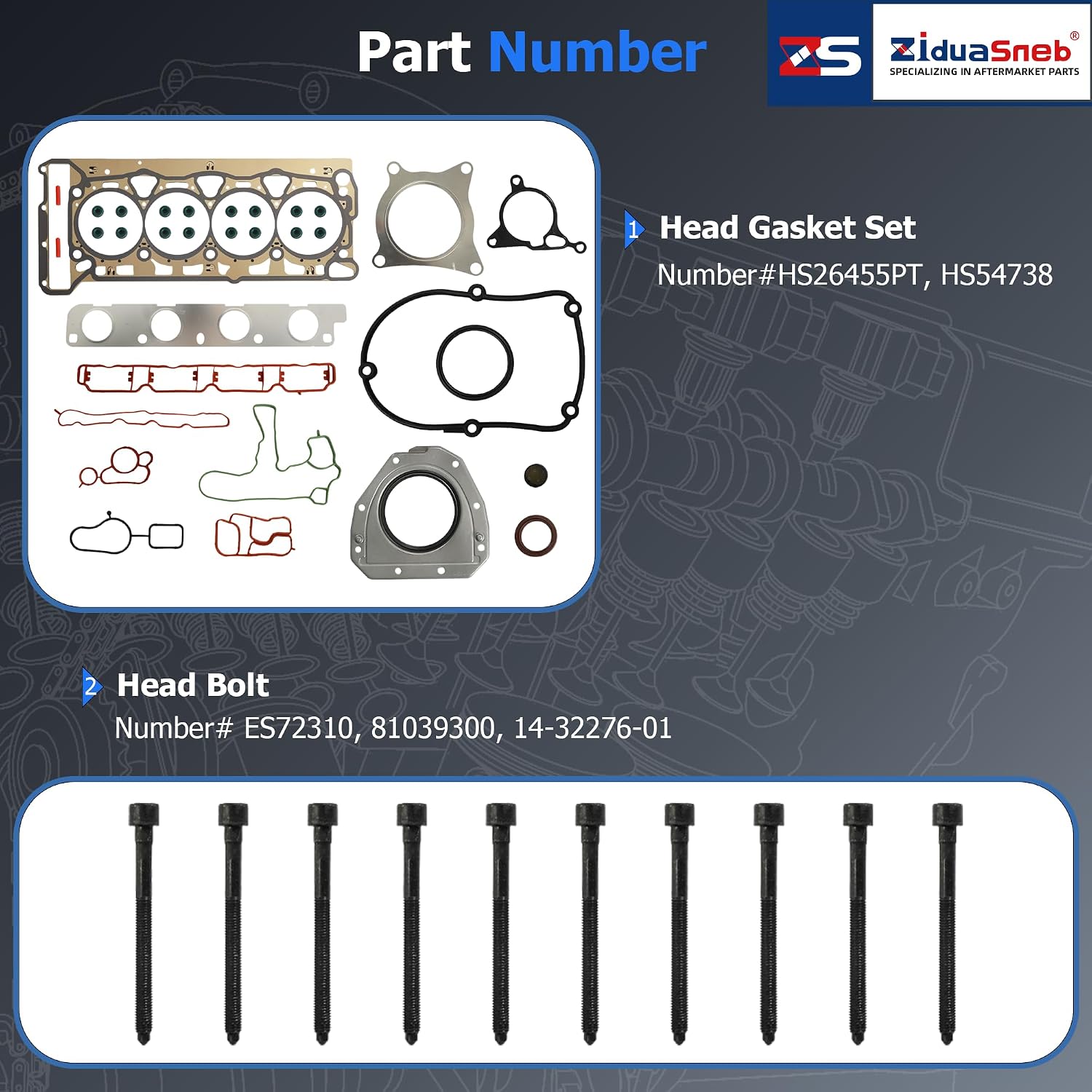 GPQ 06D109601M 2.0T TFSI Head Gasket Timing Chain Kit Audi VW CCTA CAEB 08-13