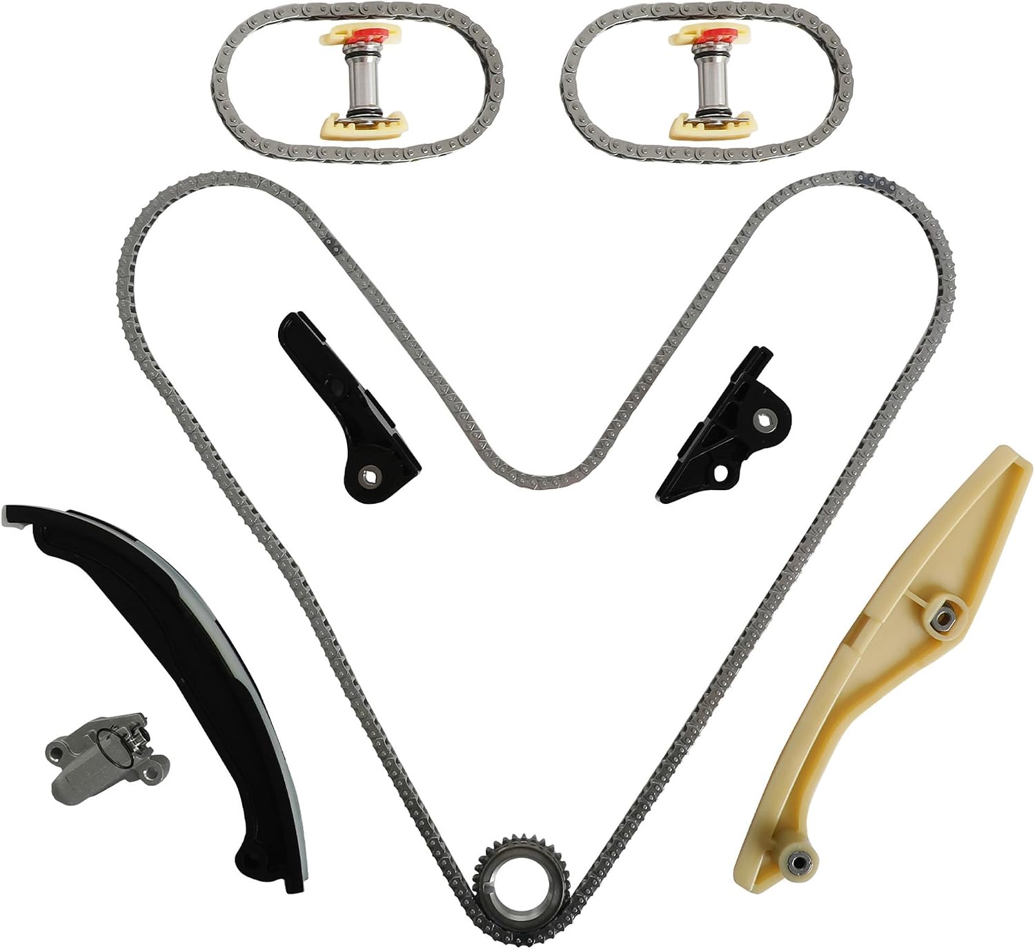GPQ Timing Chain Kit For Ford F150 Explorer Flex Taurus Edge Lincoln MKS MKX MKZ 3.5L 3.7L V6 11-19