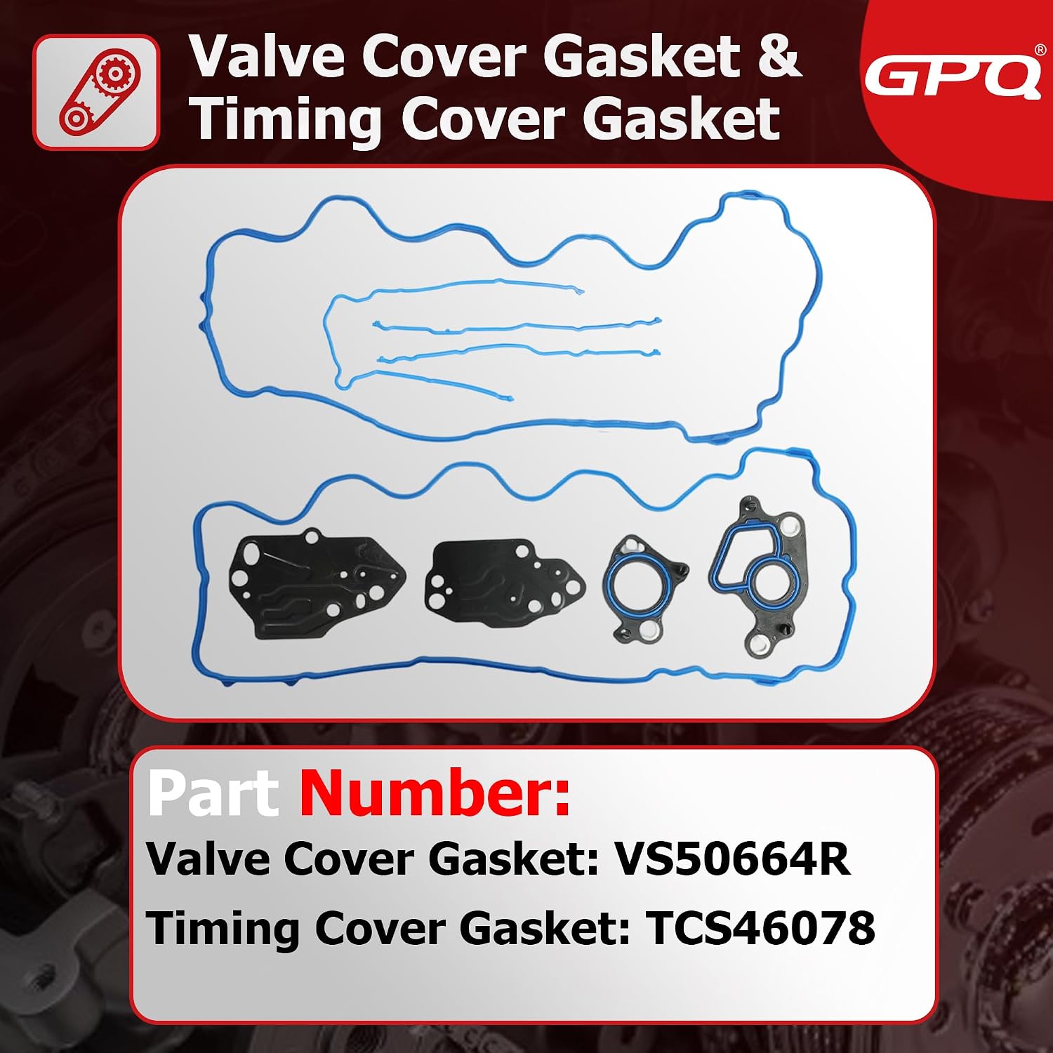 GPQ Head Gasket Set w/Bolts For Ford F-150 F-250 Lincoln 3V 5.4L 2005-2006 F-350 Super Duty Expedition Mark LT Navigator HS26306PT 3L3Z-6584-DB 3L3Z-9439-DA