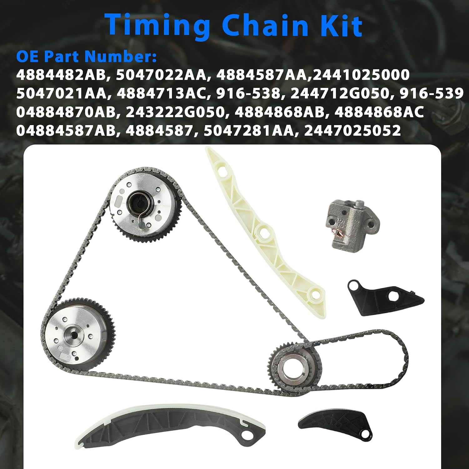 GPQ 2.0L 2.4L Cam Timing Chain VVT Valve Kit Dodge Jeep Chrysler 2007-2017